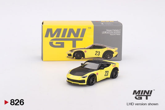 Nissan Z LB LB NATION WORKS IKAZUCHI GEEL 2024 (LHD) MINI GT 1:64