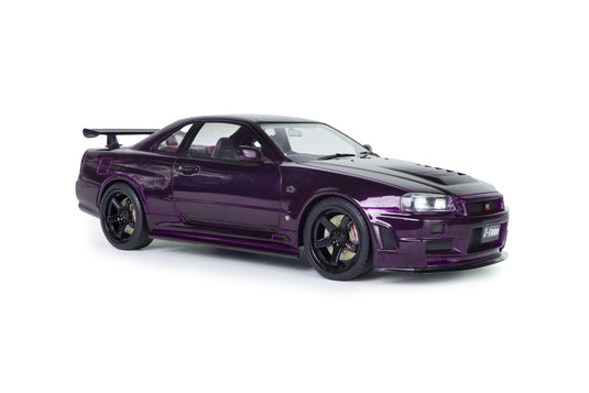 NISSAN SKYLINE (R34) GT-R Z TUNE MIDNIGHT PURPLE 1999 SOLIDO 1:18