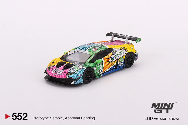 Chargez l'image dans la visionneuse de la galerie, LAMBORGHINI HURACAN GT3 EVO #19 GEAR RACING 2020 IMSA DAYTONA 24H MINI GT 1:64

