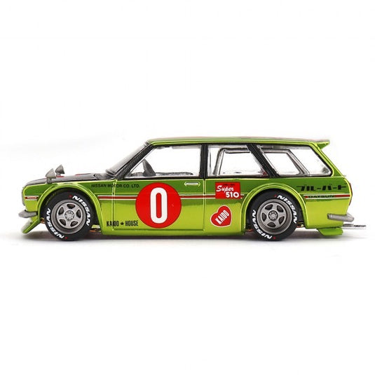 Datsun KAIDO 510 WAGON OG FLO YELLOW 1969 MINI GT 1:64