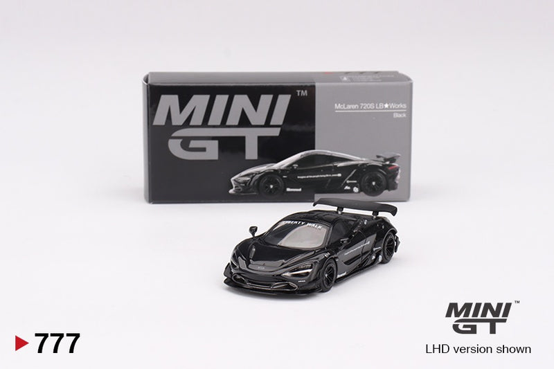 Chargez l&#39;image dans la visionneuse de la galerie, McLAREN 720S NOIR 2023 (LHD) MINI GT 1:64
