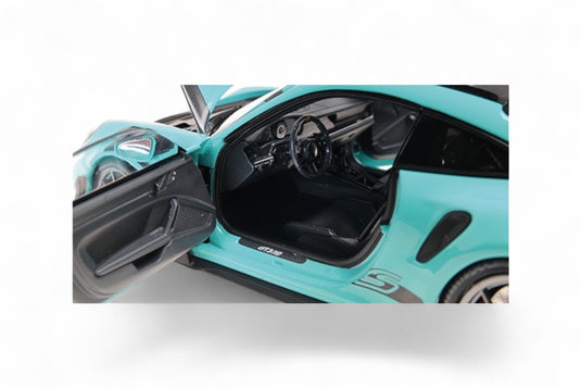 Porsche 911 (992) GT3RS 2024 VERT AVEC ROUES GRIS FONCÉ MINICHAMPS 1:18