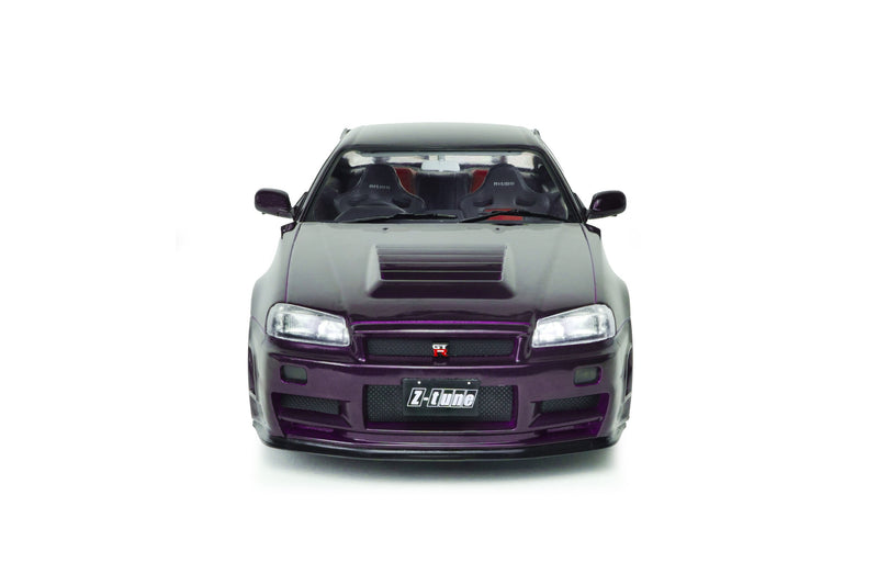 Load image into Gallery viewer, NISSAN SKYLINE (R34) GT-R Z TUNE MIDNIGHT PURPLE 1999 SOLIDO 1:18
