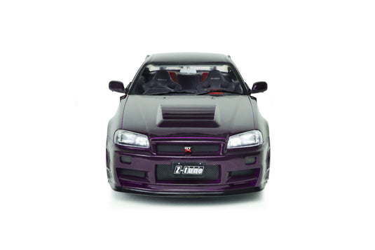 NISSAN SKYLINE (R34) GT-R Z TUNE MIDNIGHT PURPLE 1999 SOLIDO 1:18