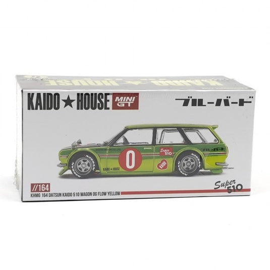 Datsun KAIDO 510 WAGON OG FLO YELLOW 1969 MINI GT 1:64