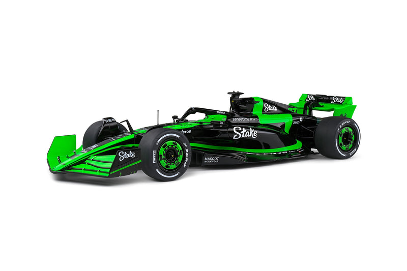 Chargez l&#39;image dans la visionneuse de la galerie, Kick SAUBER C44 SHOWCAR VERSION NOIR / VERT 2024 SOLIDO 1:18
