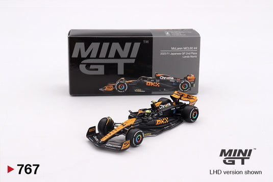 McLaren MCL60 #4 LANDO NORRIS GP DU JAPON 2ÈME PLACE 2023 (LHD) MINI GT 1:64