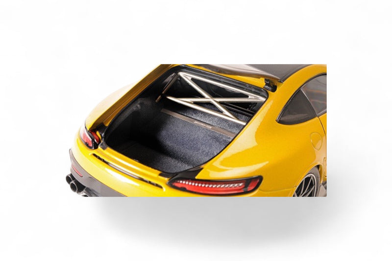 Laad de afbeelding in de Gallery-viewer, Mercedes-Benz AMG GT BLACK SERIES 2021 METAALGEEL (SOLARBEAM) MINICHAMPS 1:18
