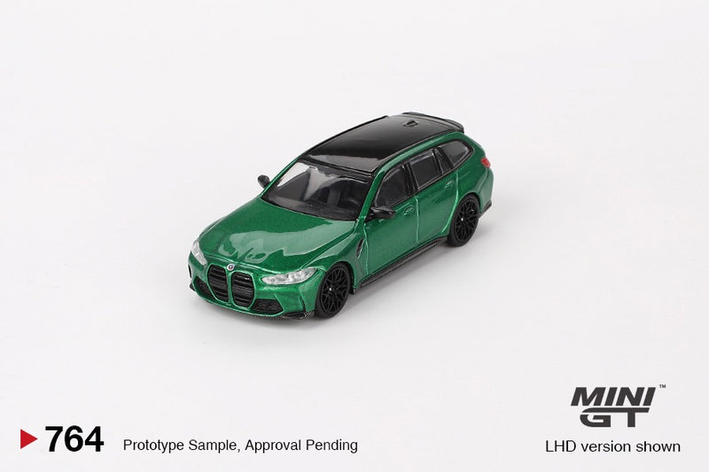 Laad de afbeelding in de Gallery-viewer, Bmw M3 TOURING (G81) COMPETITION ISLE OF MAN GROEN 2022 (LHD) MINI GT 1:64
