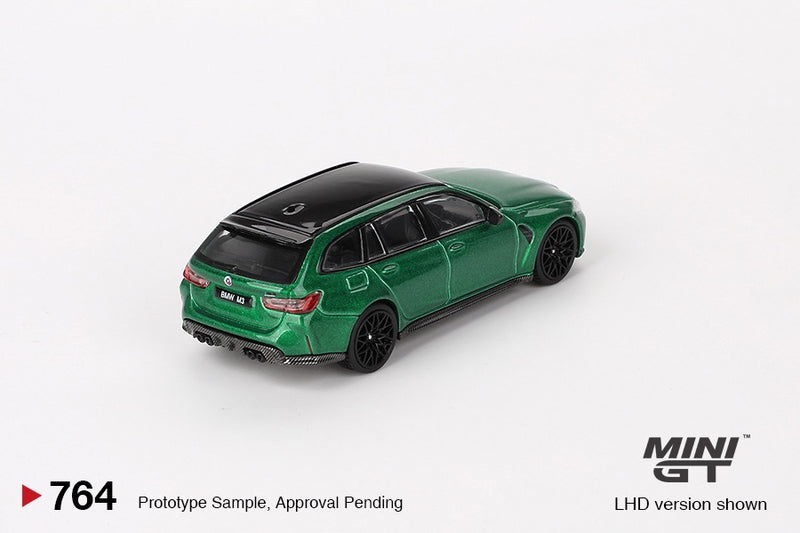 Laad de afbeelding in de Gallery-viewer, Bmw M3 TOURING (G81) COMPETITION ISLE OF MAN GROEN 2022 (LHD) MINI GT 1:64
