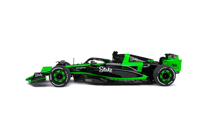 Chargez l&#39;image dans la visionneuse de la galerie, Kick SAUBER C44 SHOWCAR VERSION NOIR / VERT 2024 SOLIDO 1:18

