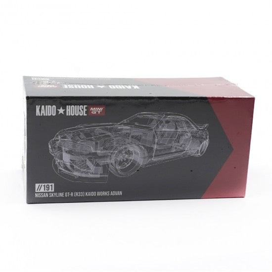 Load image into Gallery viewer, NISSAN SKYLINE GT-R (R33) ADVAN KAIDO*HOUSE MINI GT 1:64
