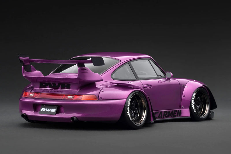 Chargez l&#39;image dans la visionneuse de la galerie, Porsche RWB 993 Violet IGNITION MODEL 1:18
