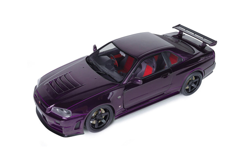 Load image into Gallery viewer, NISSAN SKYLINE (R34) GT-R Z TUNE MIDNIGHT PURPLE 1999 SOLIDO 1:18
