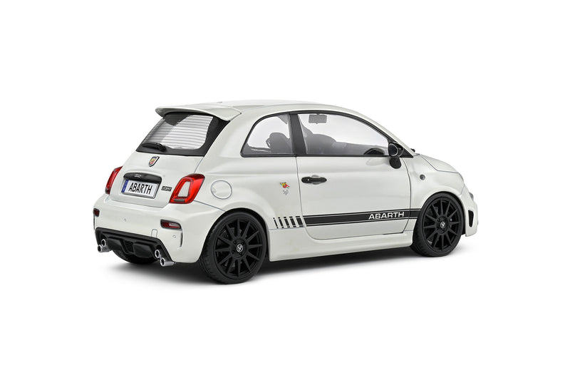 Chargez l&#39;image dans la visionneuse de la galerie, Fiat F595 ABARTH BLANC GLACÉ 2022 SOLIDE 1:18
