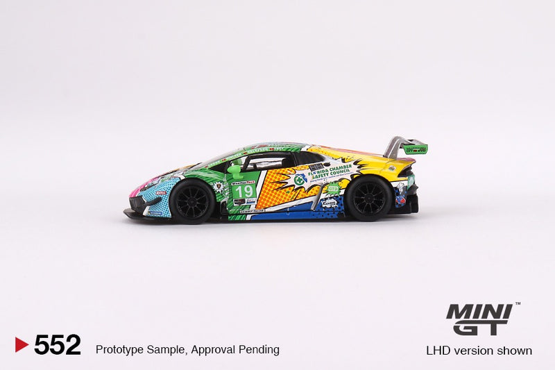 Chargez l'image dans la visionneuse de la galerie, LAMBORGHINI HURACAN GT3 EVO #19 GEAR RACING 2020 IMSA DAYTONA 24H MINI GT 1:64
