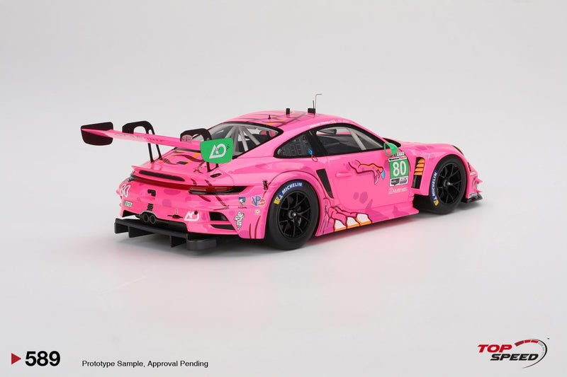 Laad de afbeelding in de Gallery-viewer, Porsche 911 (992) GT3 R #80 AO RACING MICHELIN GT CHALLENGE 2023 TOP SPEED 1:18
