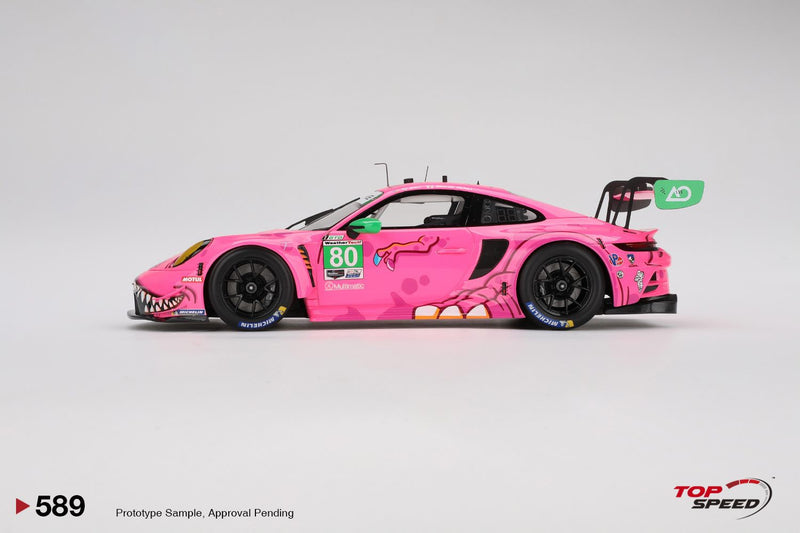 Laad de afbeelding in de Gallery-viewer, Porsche 911 (992) GT3 R #80 AO RACING MICHELIN GT CHALLENGE 2023 TOP SPEED 1:18

