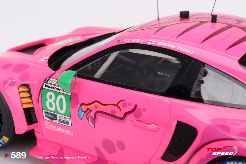 Laad de afbeelding in de Gallery-viewer, Porsche 911 (992) GT3 R #80 AO RACING MICHELIN GT CHALLENGE 2023 TOP SPEED 1:18
