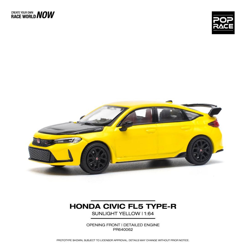 Load image into Gallery viewer, Honda Civic Type-R FL5 Yellow POP RACE 1:64
