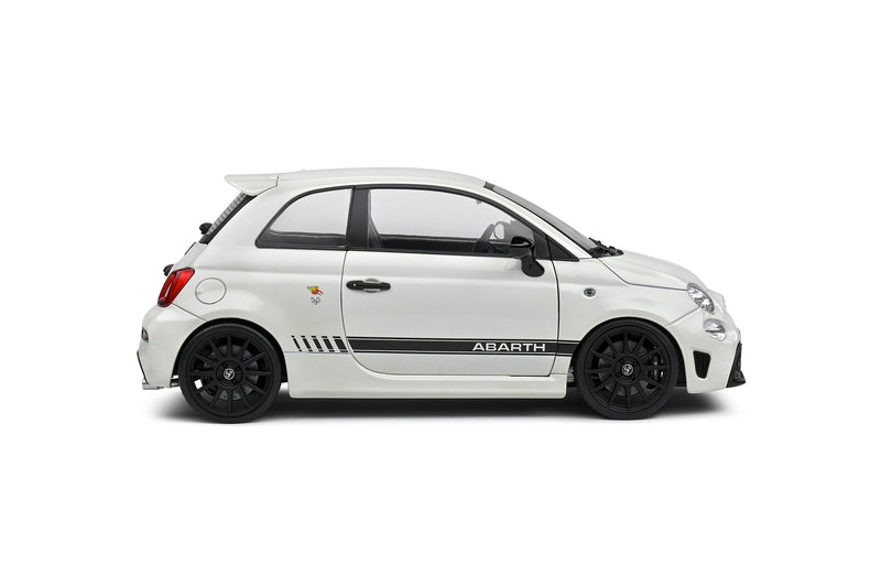 Chargez l&#39;image dans la visionneuse de la galerie, Fiat F595 ABARTH BLANC GLACÉ 2022 SOLIDE 1:18
