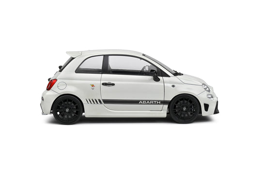 Fiat F595 ABARTH BLANC GLACÉ 2022 SOLIDE 1:18