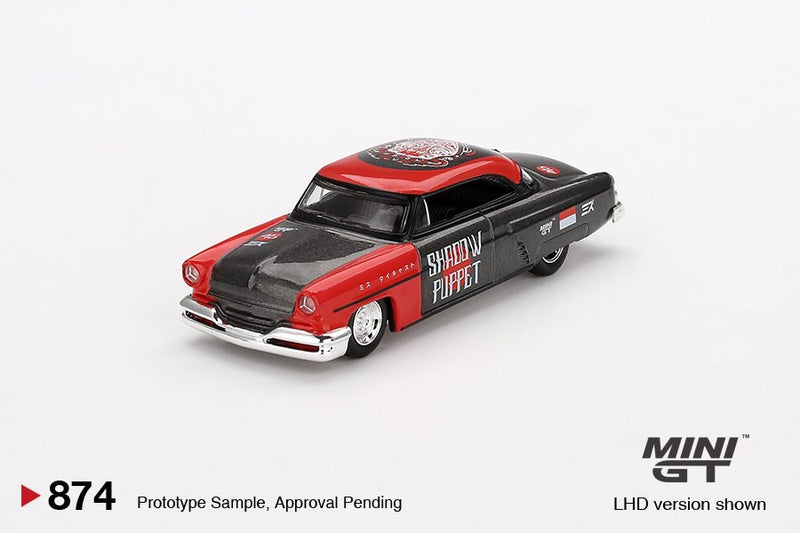 Laad de afbeelding in de Gallery-viewer, Lincoln CAPRI HOT ROD SHADOW PUPPET 1954 (LHD) MINI GT 1:64
