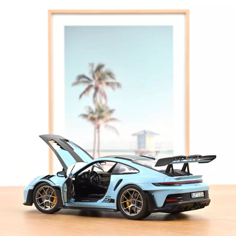 Chargez l&#39;image dans la visionneuse de la galerie, Porsche 911 GT3 RS avec Pack Weissach 2022 Bleu NOREV 1:18
