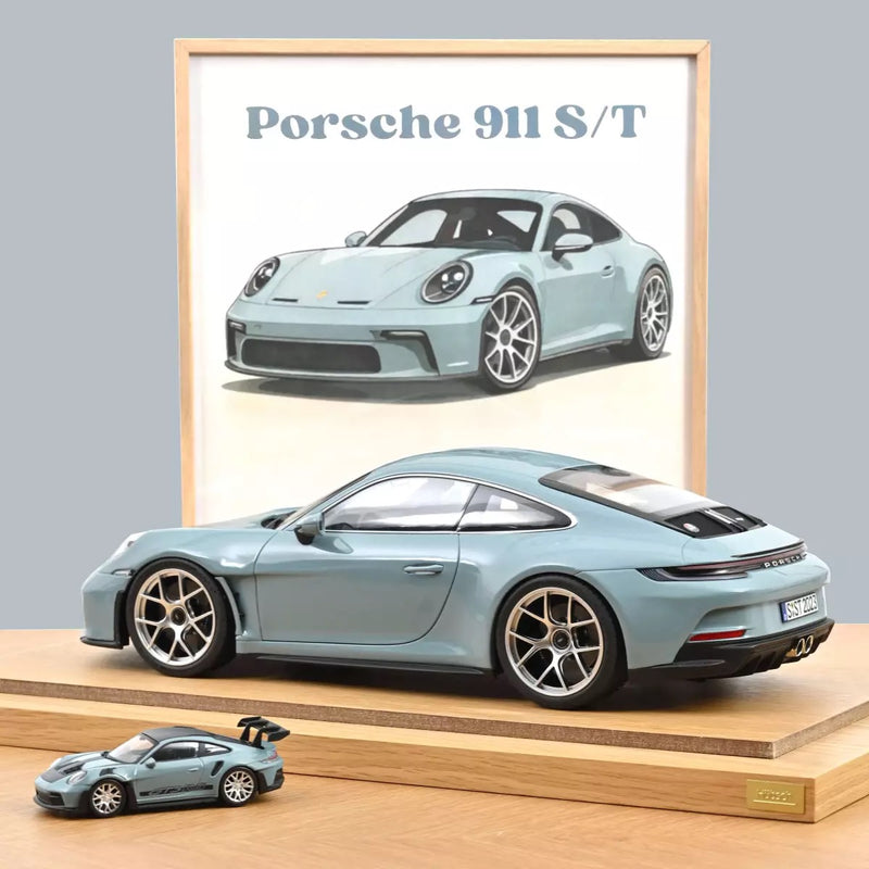 Load image into Gallery viewer, Porsche 911 S/T 2023 BLUE Meissen (LIMITED EDITION 900 PIECES) NOREV 1:12
