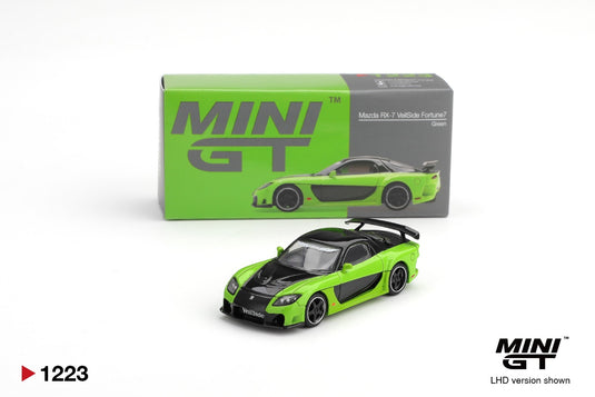 MAZDA RX-7 (FD) VEILSIDE FORTUNE7 GROEN 2012 MINI GT 1:64