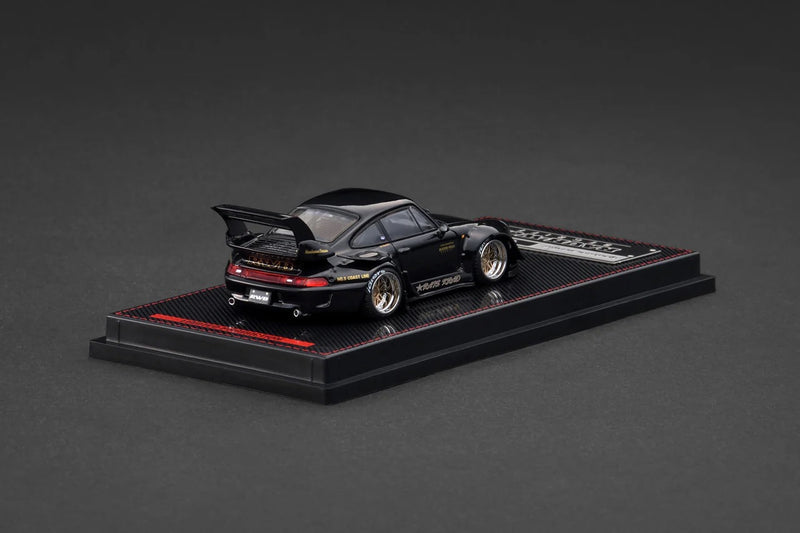 Load image into Gallery viewer, PORSCHE RWB 993 BLACK IGNITION MODEL 1:64
