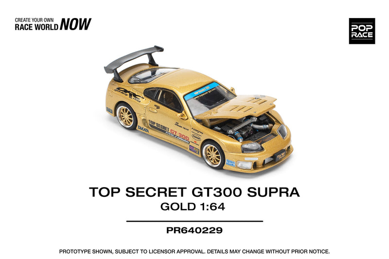 Load image into Gallery viewer, Toyota Top Secret GT300 Supra Gold POP RACE 1:64
