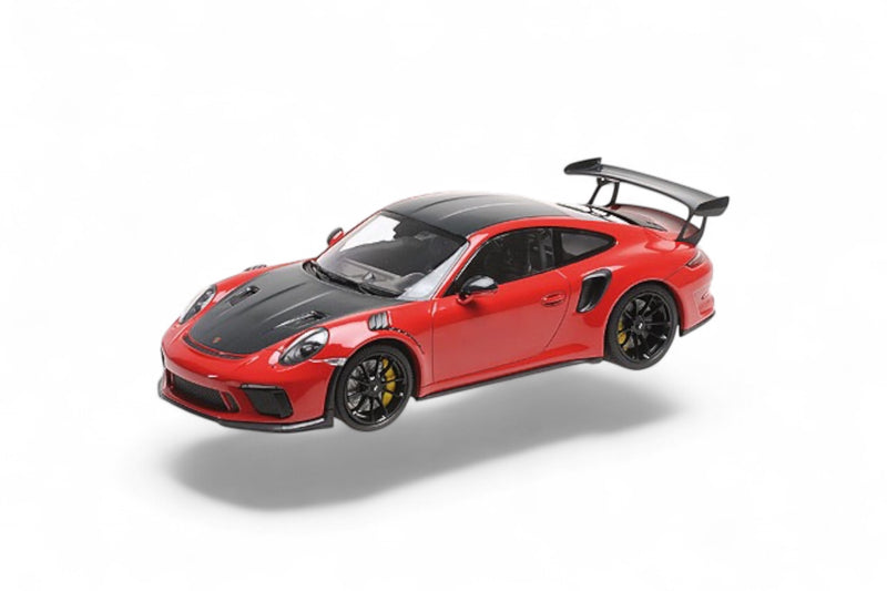 Laad de afbeelding in de Gallery-viewer, Porsche 911 (991.2) GT3 RS WEISSACH PAKKET 2019 ROOD MINICHAMPS 1:18
