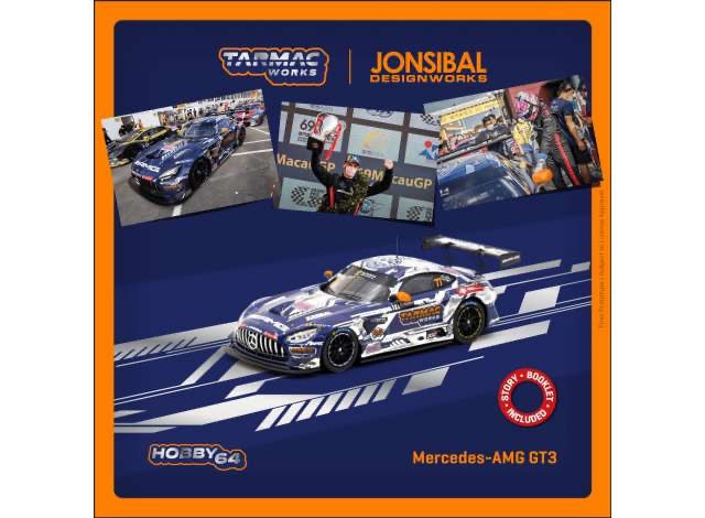 Chargez l&#39;image dans la visionneuse de la galerie, Mercedes AMG GT3 Macau GT Cup 2022 winner TARMAC WORKS 1:64
