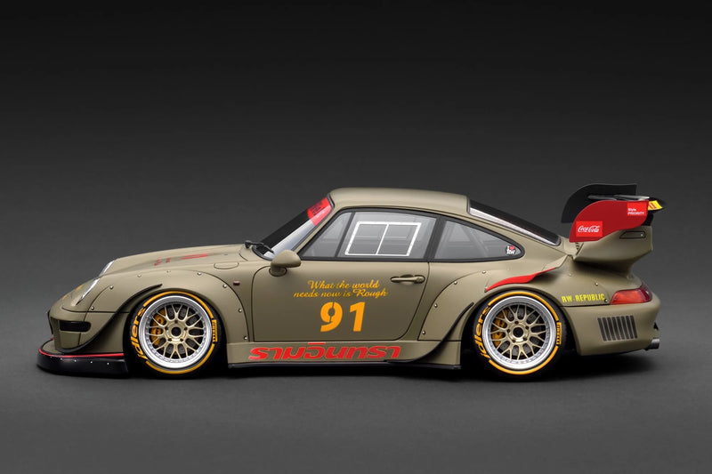 Load image into Gallery viewer, Porsche RWB 993 Khaki IGNITION MODEL 1:18
