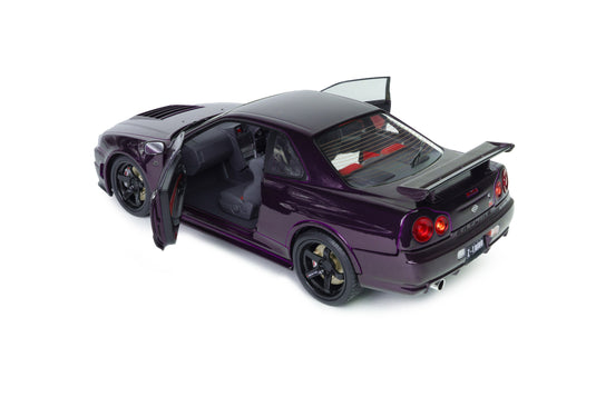 NISSAN SKYLINE (R34) GT-R Z TUNE MIDNIGHT PURPLE 1999 SOLIDO 1:18