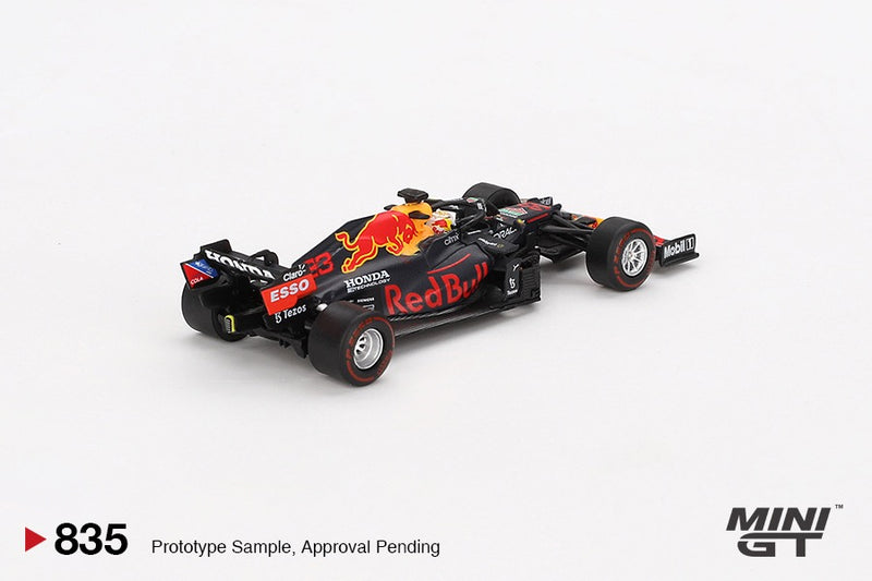 Chargez l&#39;image dans la visionneuse de la galerie, RedBull RACING RB16B #33 MAX VERSTAPPEN ABU DHABI GRAND PRIX GAGNANT 2021 MINI GT 1:64
