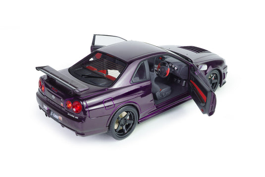NISSAN SKYLINE (R34) GT-R Z TUNE MIDNIGHT PURPLE 1999 SOLIDO 1:18