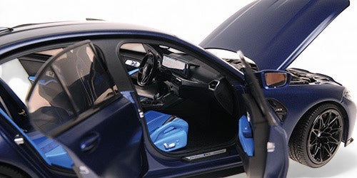 Bmw M3 2024 BLEU MAT MÉTALLIQUE MINICHAMPS 1:18