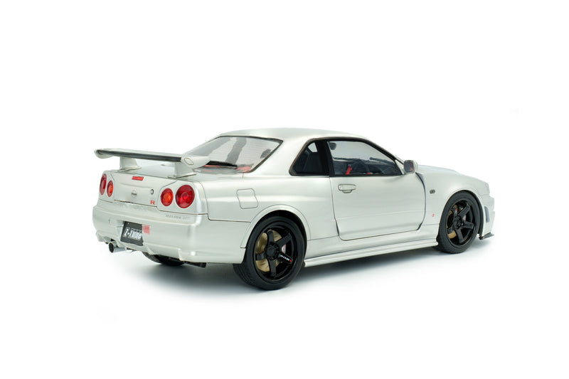 Laad de afbeelding in de Gallery-viewer, NISSAN SKYLINE (R34) GT-R Z TUNE ZILVER 1999 SOLIDO 1:18
