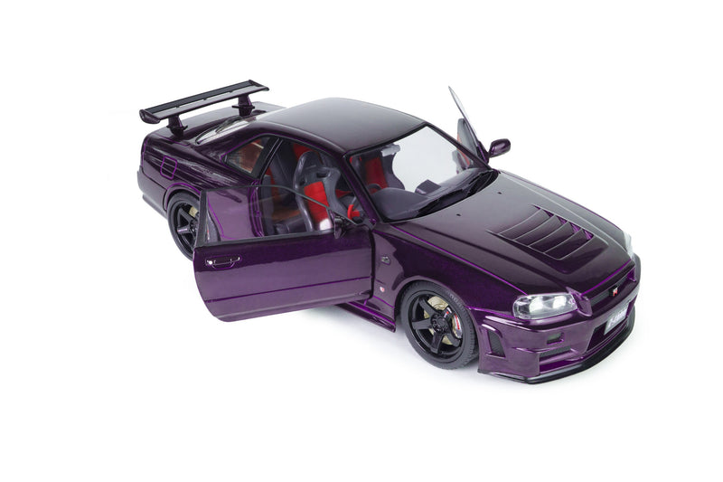 Load image into Gallery viewer, NISSAN SKYLINE (R34) GT-R Z TUNE MIDNIGHT PURPLE 1999 SOLIDO 1:18
