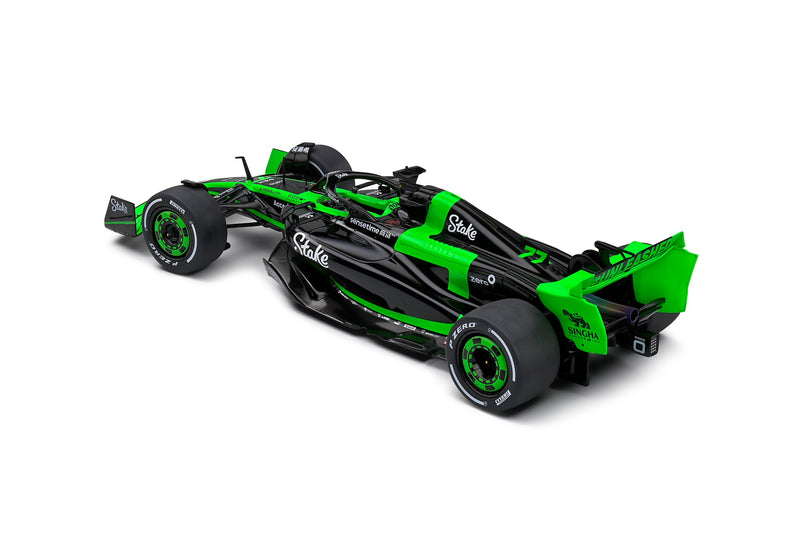 Chargez l&#39;image dans la visionneuse de la galerie, Kick SAUBER C44 SHOWCAR VERSION NOIR / VERT 2024 SOLIDO 1:18
