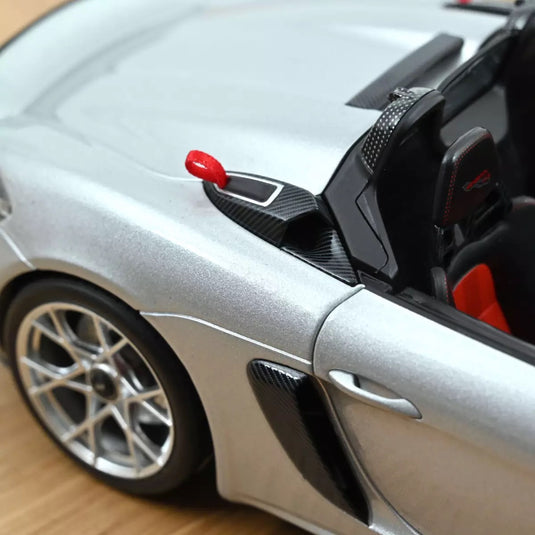 Porsche 718 Spyder RS with pack Weissach 2023 Silver NOREV 1:18