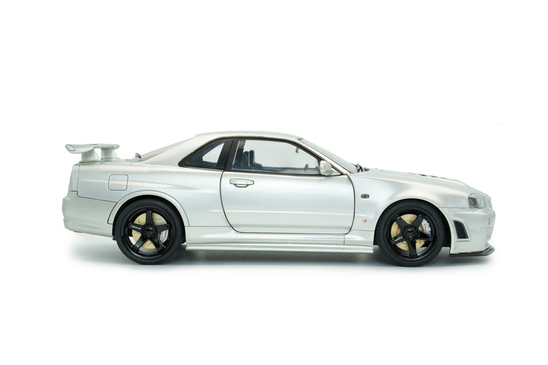 Laad de afbeelding in de Gallery-viewer, NISSAN SKYLINE (R34) GT-R Z TUNE ZILVER 1999 SOLIDO 1:18
