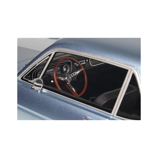 Ford MUSTANG V8 HARDTOP SILVER BLUE PONY 1965 OTTOmobile 1:12