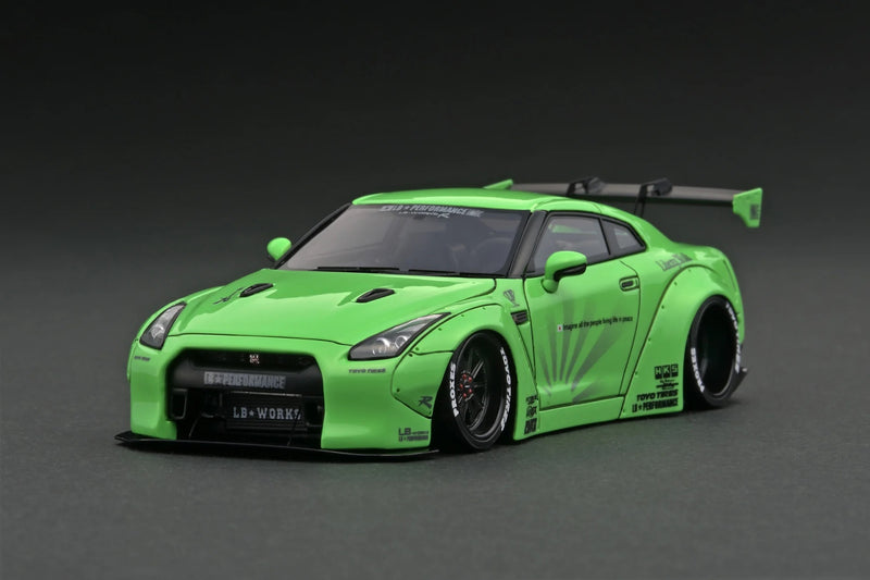 Chargez l'image dans la visionneuse de la galerie, Nissan LB-Works GT-R (R35) VERT IGNITION MODEL 1:43
