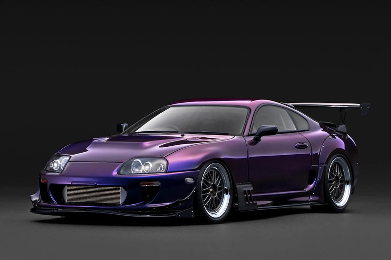 Laad de afbeelding in de Gallery-viewer, TOYOTA SUPRA RZ (JZA80) PAARS IGNITION MODEL 1:18
