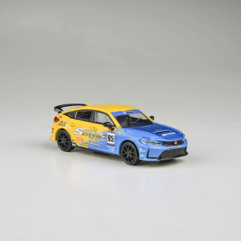 Load image into Gallery viewer, Honda Civic Type R FL5 Spoon Livery 2023 Yellow/Blue PARA64 1:64
