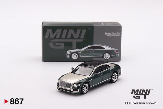 Bentley FLYING SPUR WIT ZAND GROEN 2024 (LHD) MINI GT 1:64