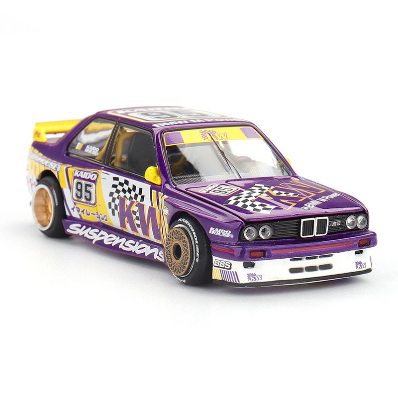 Laad de afbeelding in de Gallery-viewer, Bmw M3 (E30) KAIDO KW V1 1989 MINI GT 1:64

